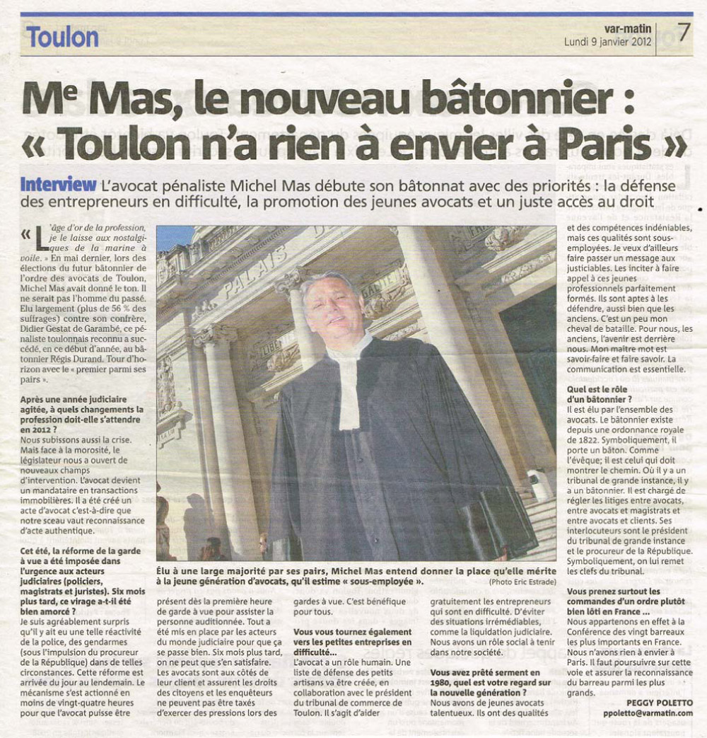 Cabinet MAS & Associés - Avocats au Barreau de Toulon et à la Cours d’Appel d’Aix-en-Provence